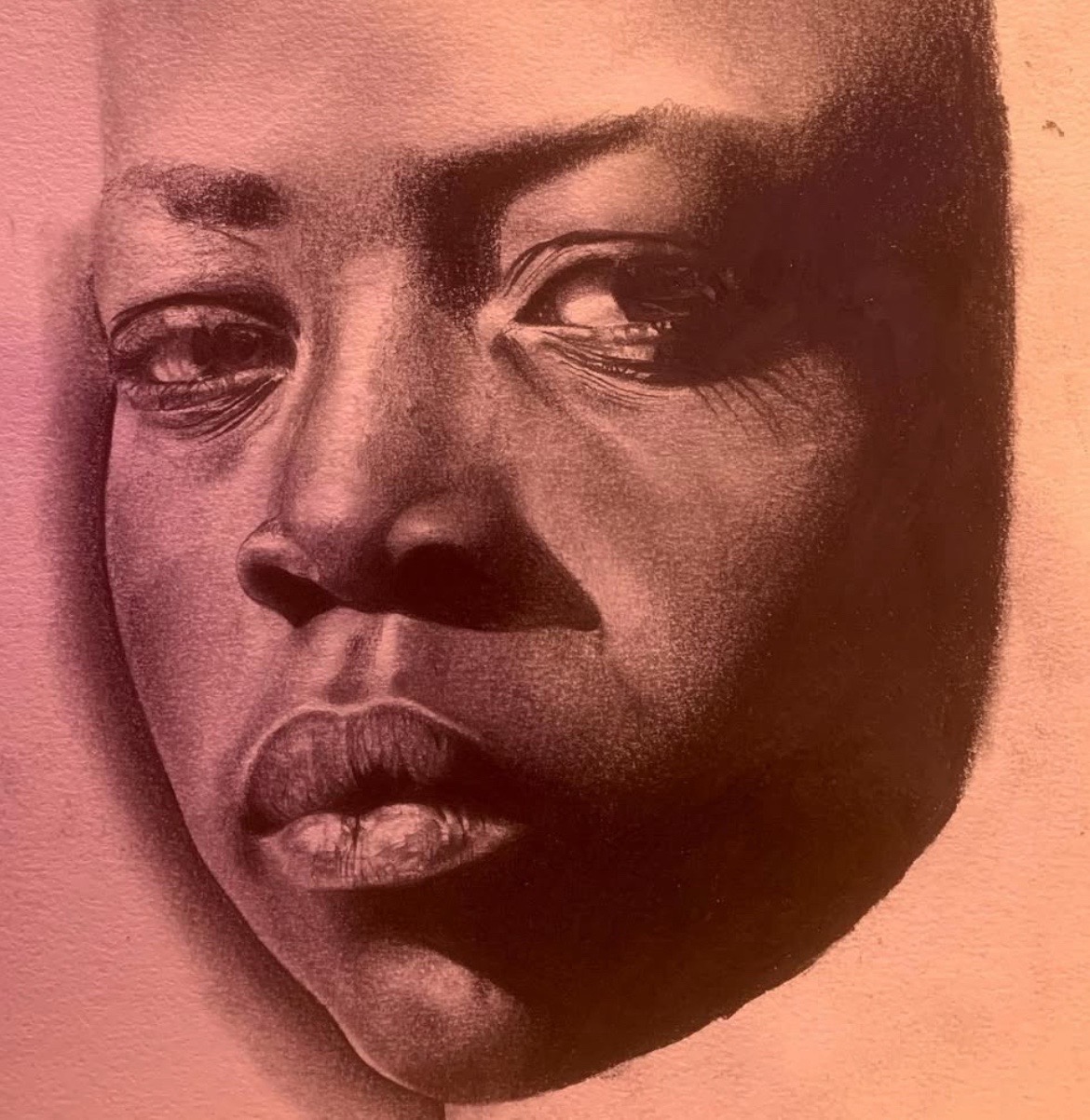 Emotive portrait — graphite drawing